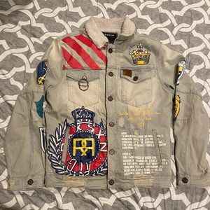 Reason New York Faux Fur Denim Jacket (M)